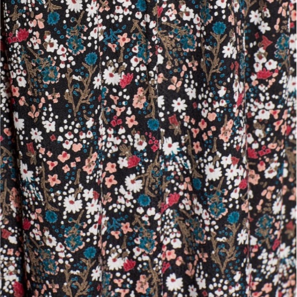 Black Floral Smocked Maxi Dress - Picture 9 of 9